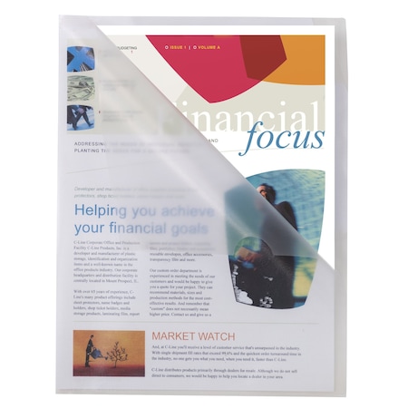 C-Line Products Project Folders, reduced glare, 11 X 8 12, 25PK 62627